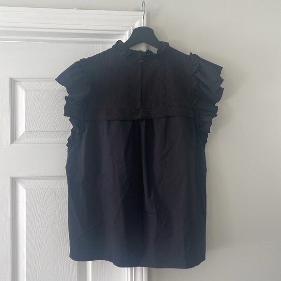 Willa Story Ruffle Eyelet Lace Blouse Size Large - Picture 2 of 6
